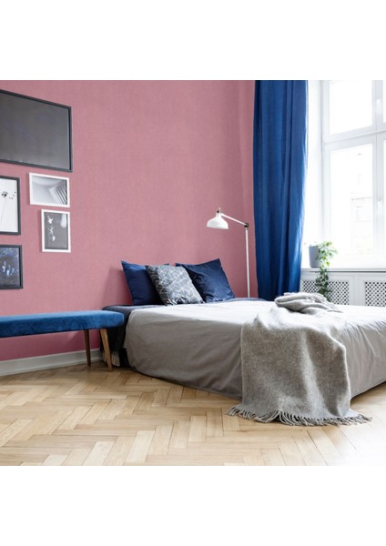 Pembe Hasır Dokulu Ucuz Duvar Kağıdı 764086