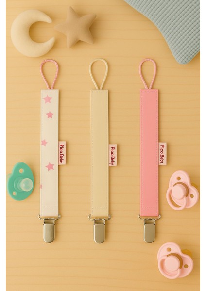 Emzik Askısı - Emzik Zinciri - Emzik Tutacağı 3'lü Set