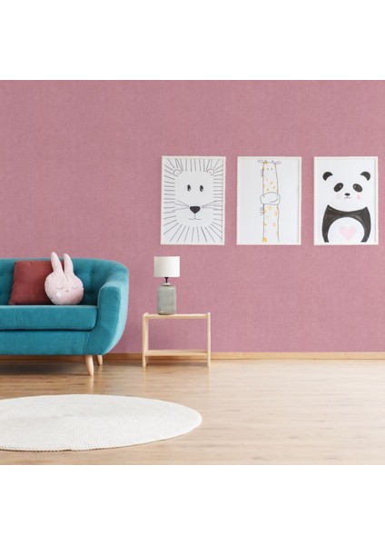 Pembe Hasır Dokulu Ucuz Duvar Kağıdı 764086 indirimleri
