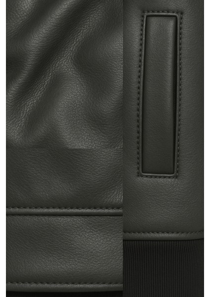 Erkek Gerçek Deri Regular Fit Klasik Yaka Fermuarlı Siyah Ceket modelleri