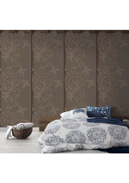 Kahverengi Çiçekli Duvar Kağıdı 773491