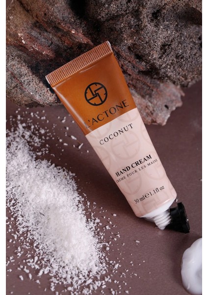 Coconut & Almond & Vanilla Desire Hand Cream 3’lü Set 30 ml / El Kremi - 1 Adet Oje Hediyeli