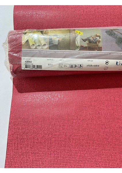 Kırmızı Parlak Dokulu Ucuz Duvar Kağıdı 43592