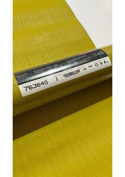 Fıstık Yeşili Yaprak Desen Ucuz Duvar Kağıdı 763645