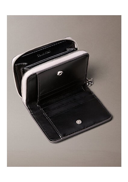 Ck Metalik Flap Fermuar Detaylı Cüzdan modelleri