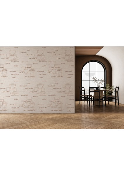 Krem Cafe Tarzı Ucuz Duvar Kağıdı 53124 fırsatları
