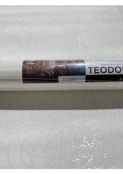 Beyaz Retro Damaks Desen Ucuz Duvar Kağıdı 532641