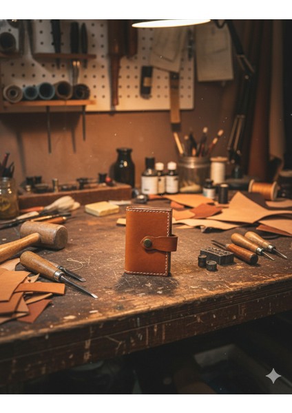 Hakiki Deri Akordiyon Cüzdan Kartlık