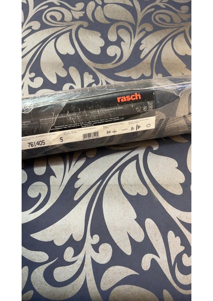 Lacivert Eskitme Gümüş Dokulu Duvar Kağıdı 761405 fiyatları