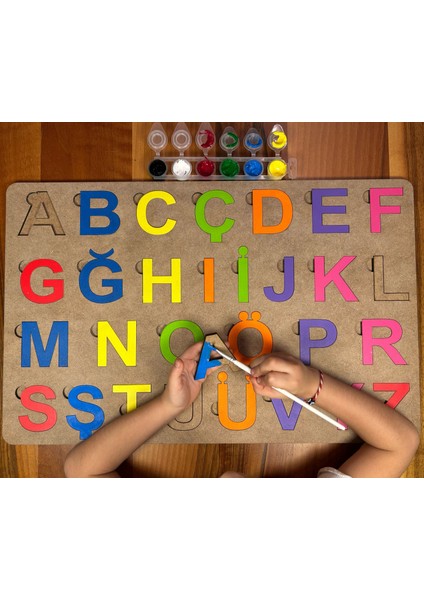 Oyna, Boya, Öğren Ahşap Türkçe Alfabe Seti modelleri