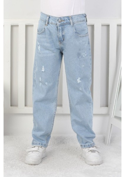 Erkek Çocuk Premium Kalite Yırtıklı Lazer Kot Pantolon modelleri