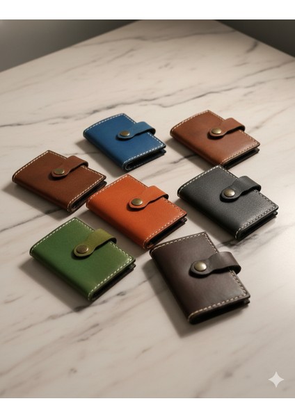 Hakiki Deri Akordiyon Cüzdan Kartlık