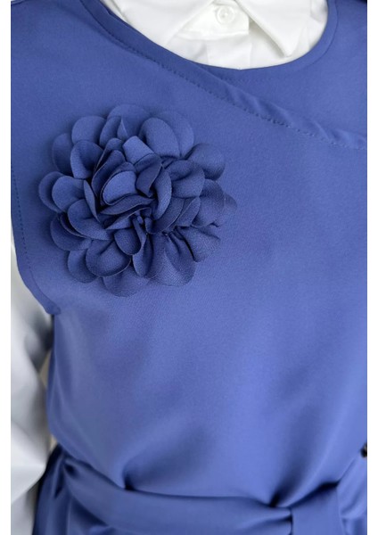 Aksesuarlı Gömlek Yelek Pantolon Tesettür Üçlü Takım P-00017904 indirimleri