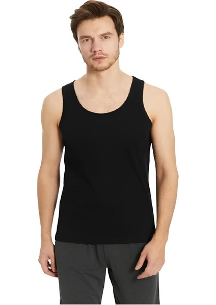 12'li Penye Erkek Atlet Siyah 24001