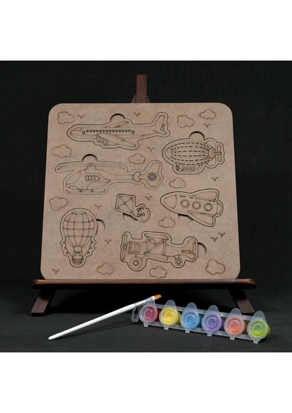 Oyna, Boya, Öğren Ahşap Gökyüzü Macerası Seti