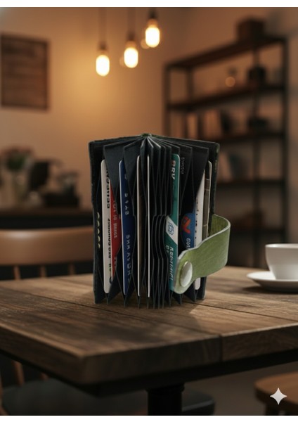 Hakiki Deri Akordiyon Cüzdan Kartlık modelleri