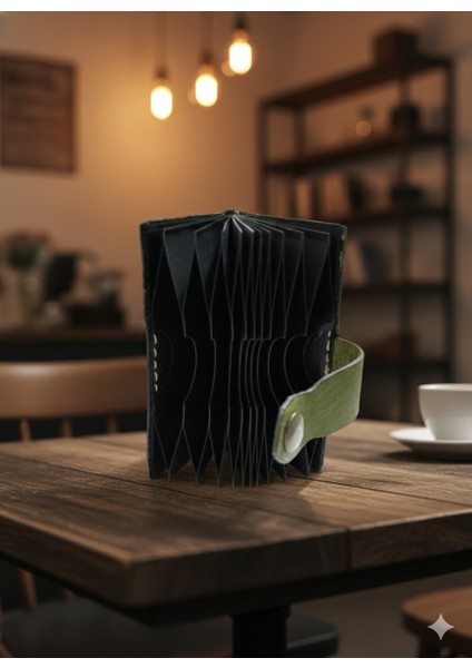 Hakiki Deri Akordiyon Cüzdan Kartlık