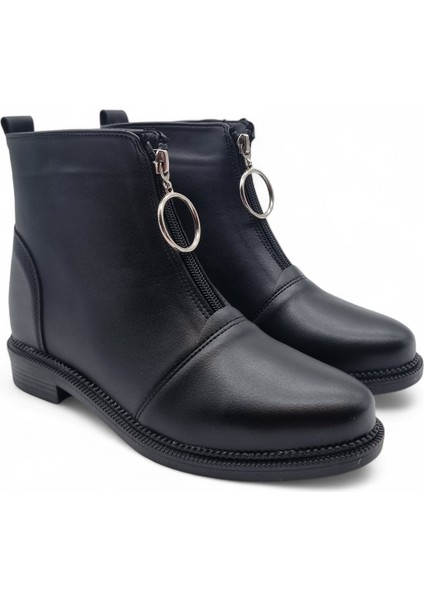 Kadın Fermuarlı Halka Aksesuar Detaylı Bot modelleri