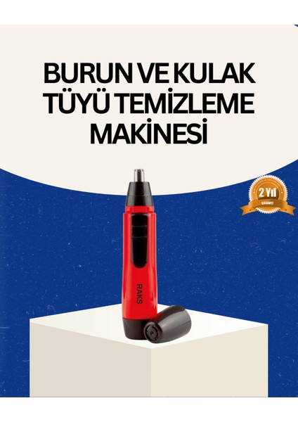 Kırmızı Raks Tüy Temizleme Cihazı Kulak ve Burun Için Pilli Ergonomik