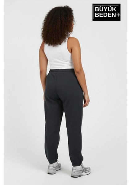 Kadın Büyük Beden Paça Lastikli Iki Iplik Rahat Kalıp Ince Eşofman Altı SPR26BEAK951 fırsatları