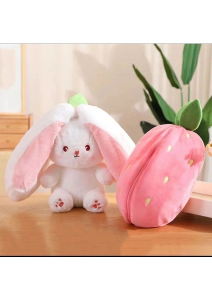 Oyuncak Peluş Tavşan Çilek Havuç Sevgiliye Özel Hediye Fermuarlı 38 Cm. fiyatları