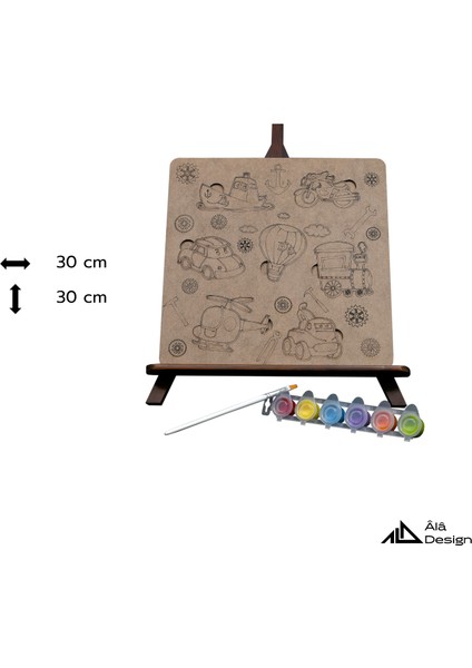 Oyna, Boya, Öğren Ahşap Taşıtlar ve Araçlar Seti modelleri