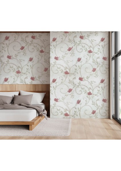 Krem Pembe Çiçek 16 M2 Duvar Kağıdı 92175 fırsatları