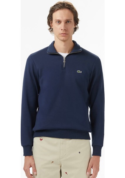 Fermuar Yaka Indigo Regular Fit Uzun Kol fırsatları