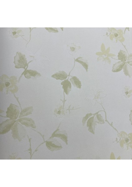 Yeşil Çiçek Desenli Duvar Kağıdı 2914