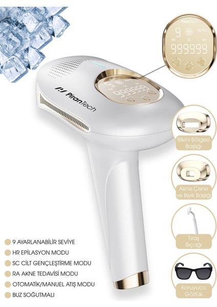 Buz Lazer Epilasyon Cilt Gençleştirici Atım Sayısı 999.999