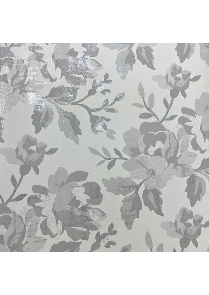 Gri Çiçek Desen Duvar Kağıdı 2934