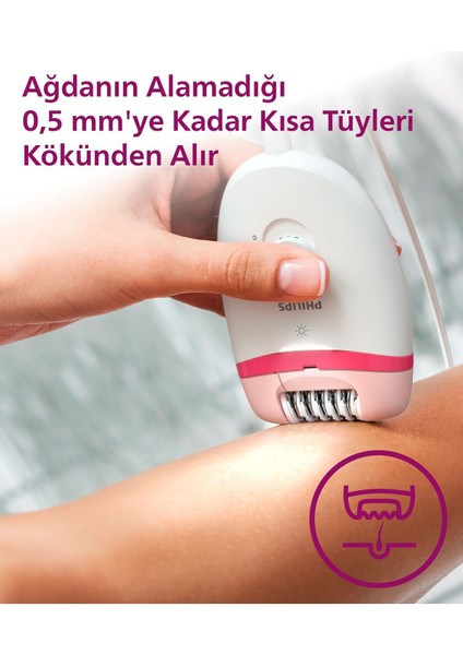 Kablolu Epilatör Bacak Için Işık Özellikli 3 Ek Parça 2 Hız Ayarlı fiyatları