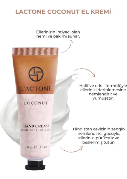 Coconut Hand Cream 30 ml / El Kremi - 1 Adet Oje Hediyeli fiyatları