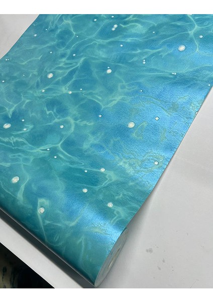 Havuz Görünümünde Mavi Parlak Ucuz Duvar Kağıdı 54281 modelleri