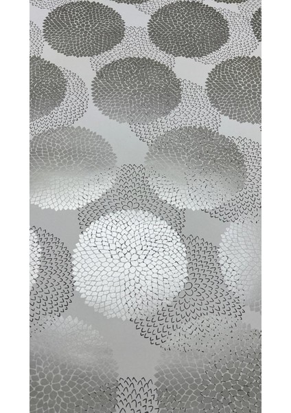 Parlak Bej Beyaz Çiçek Desen Duvar Kağıdı 3021