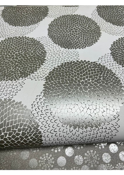 Parlak Bej Beyaz Çiçek Desen Duvar Kağıdı 3021 fırsatları