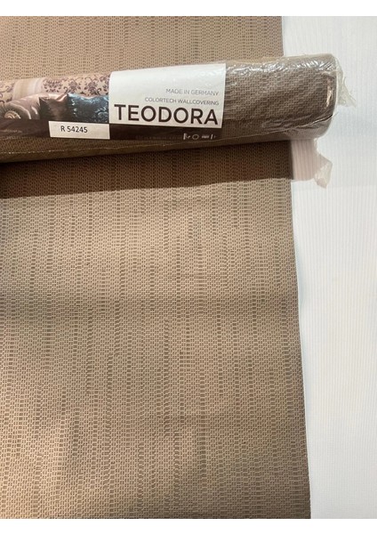 Kahverengi Dikey Desen Ucuz Duvar Kağıdı 54245