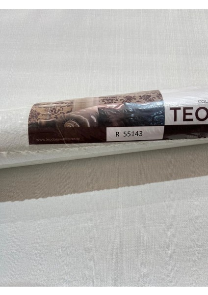 Keten Dokulu Açık Mavi Ucuz Duvar Kağıdı 55143