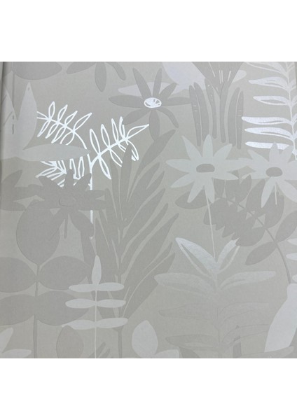 Krem Parlak Çiçek Desen Duvar Kağıdı 112029