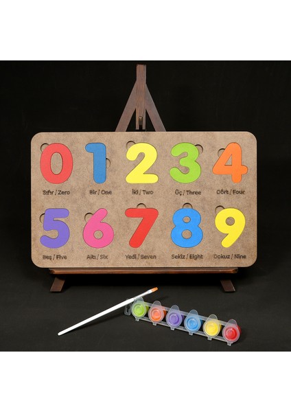 Oyna, Boya, Öğren Ahşap Sayılar Seti