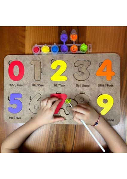 Oyna, Boya, Öğren Ahşap Sayılar Seti modelleri