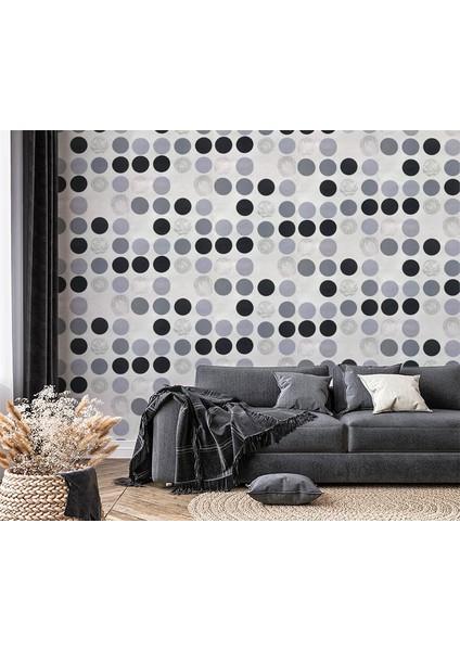 Siyah Gümüş Parlak Desenli Ucuz Duvar Kağıdı 69075412 fiyatları