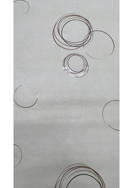 Krem Kahve Yuvarlak Desenli Ucuz Duvar Kağıdı 53626