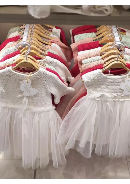 El Örgüsü %100 Pamuk Yeşil Uzun Kol Doğumgünü Elbise Tütü fırsatları