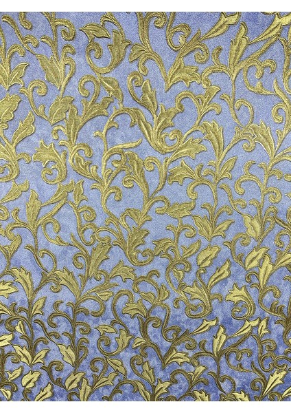 Mavi Gold Damks Desen Italyan Duvar Kağıdı 41668