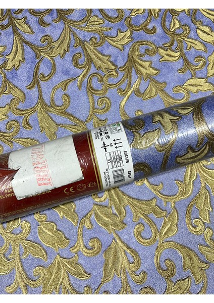 Mavi Gold Damks Desen Italyan Duvar Kağıdı 41668 fiyatları