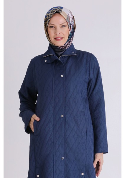 Büyük Bedene Özel Kapitone Tesettür Kap Ceket modelleri