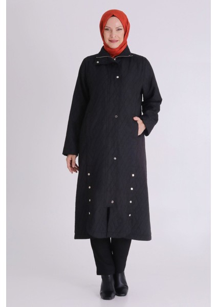 Büyük Bedene Özel Kapitone Tesettür Kap Ceket