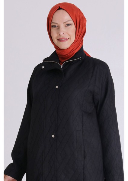 Büyük Bedene Özel Kapitone Tesettür Kap Ceket modelleri