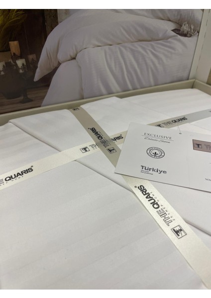 Çizgili Delux Pamuk Saten Çift Kişilik Nevresim Takımı fiyatları